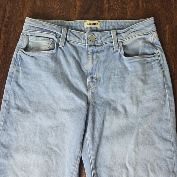 L'AGENCE Marjorie Slouchy Slim Straight Jeans - Bayview Wash - Size 26 - Picture 5 of 12